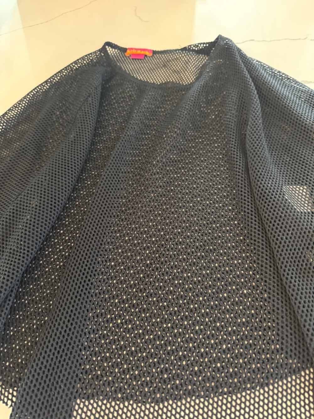 Black Mesh Long Sleeve Top cape - girls 4-6x 
Kate Mack